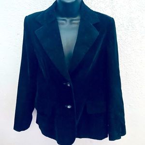 Buffums’ Vintage Black Velvet Women’s Blazer Jacket - Made in Japan - size 8